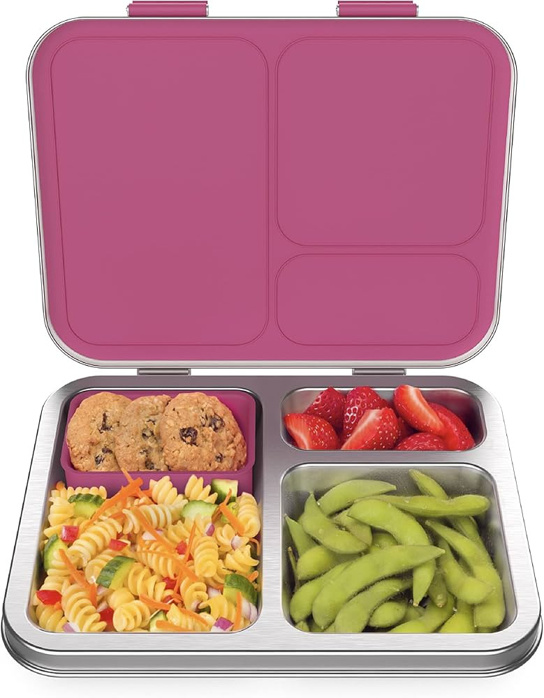 Bentgo Kids Stainless Steel Leak-Resistant Lunch Box - Bento-Style Redesigned in 2022 w/Upgraded ... | Amazon (US)