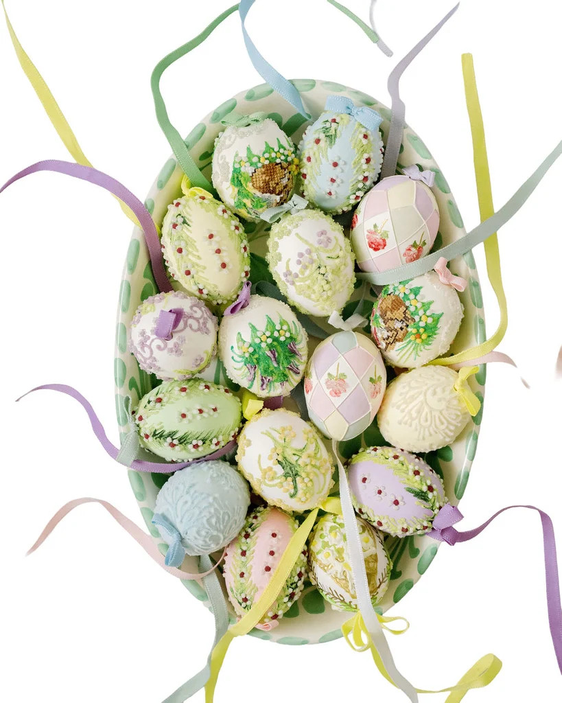 Hand-Painted Easter Eggs, Mixed Set of 10 | Over The Moon