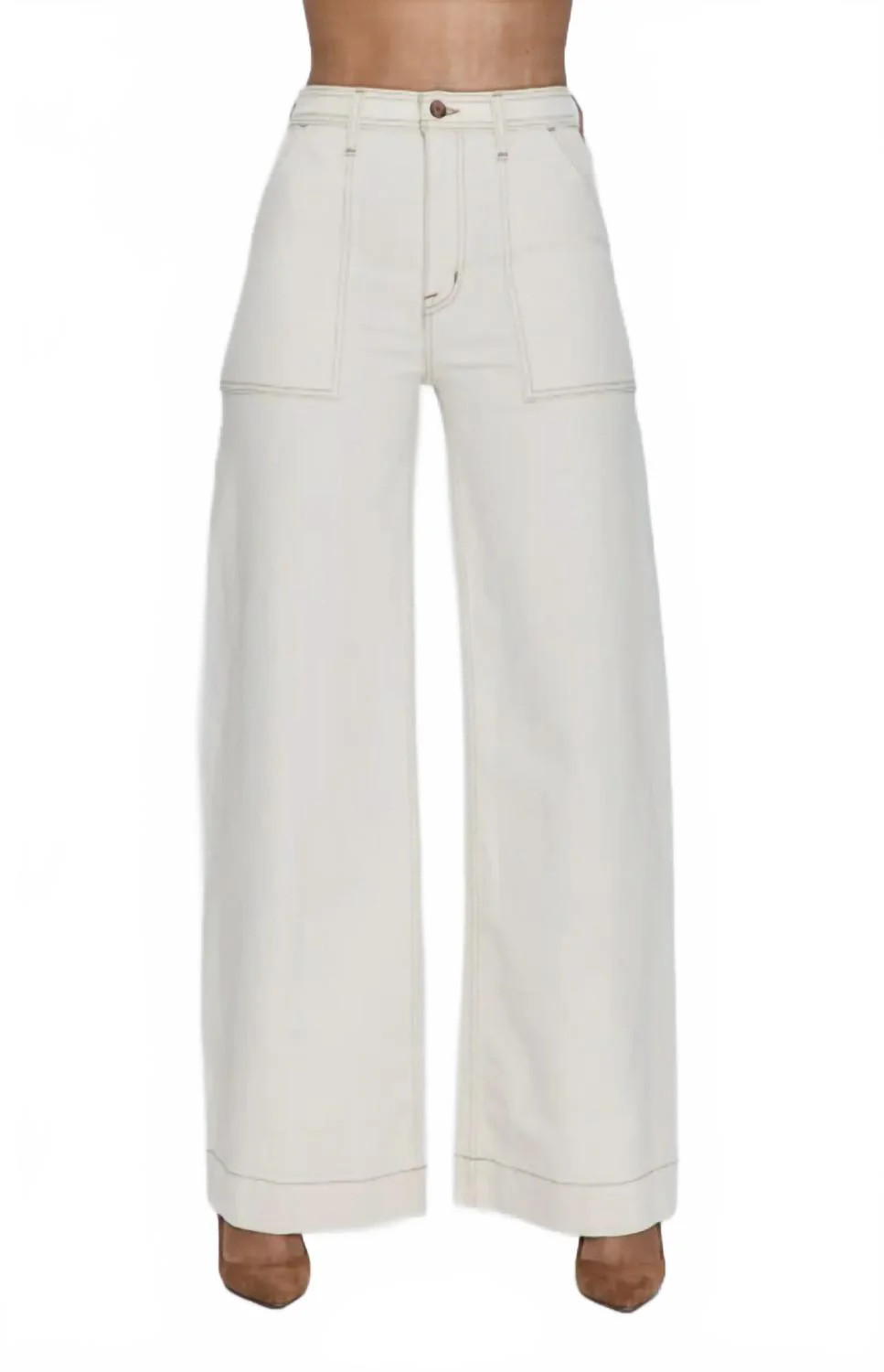 Women's Penny Utility High Rise Wide Leg In Ecru | Shop Simon