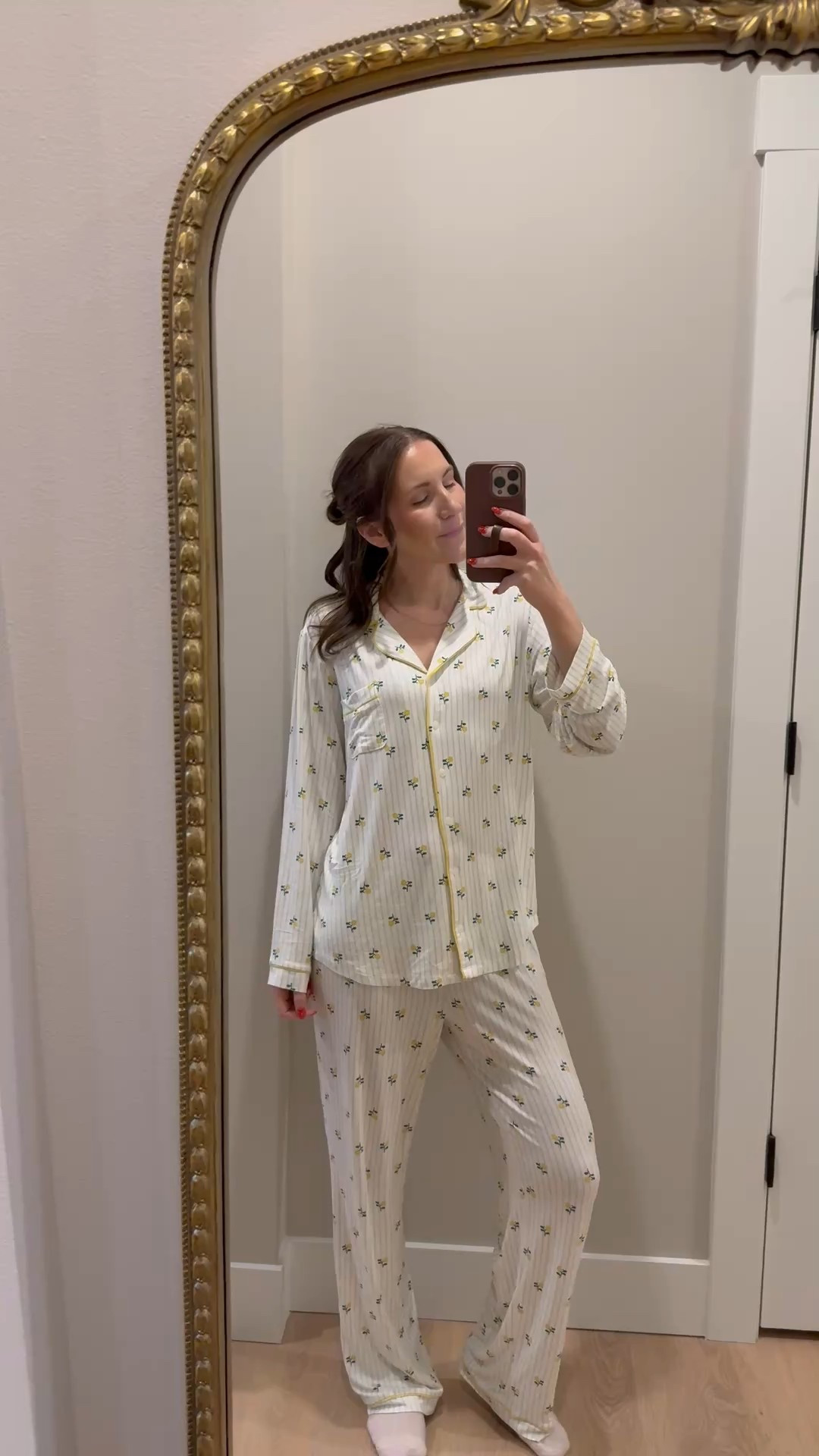 I love this pj set! It’s SO soft with just the right amount of stretch and the cutest floral print! Wearing a size small. Currently on sale!

Old Navy finds | spring pjs | matching pjs | spring style 