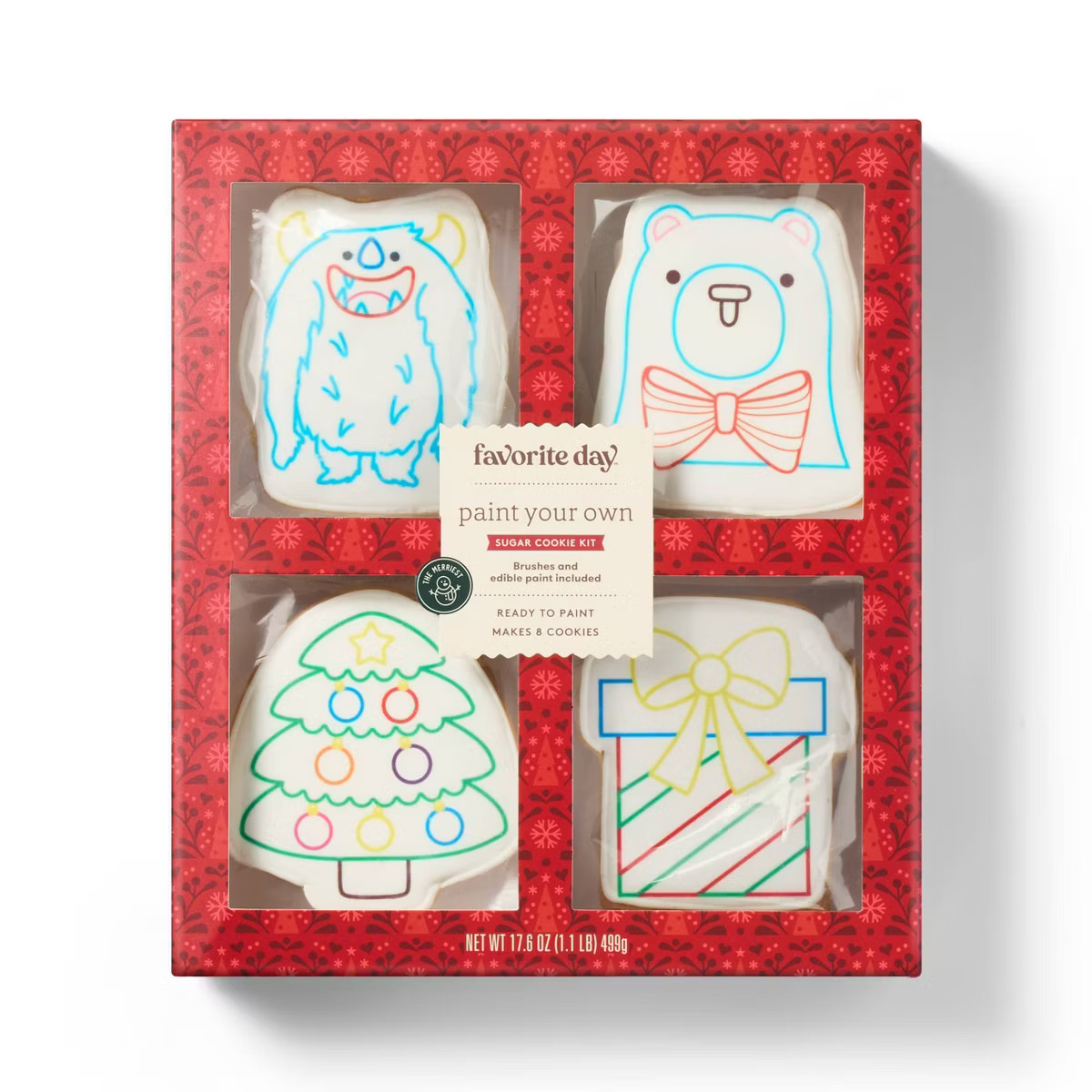 Christmas Paint-Your-Own Holiday Cookie Kit - 17.6oz/8ct - Favorite Day™ | Target