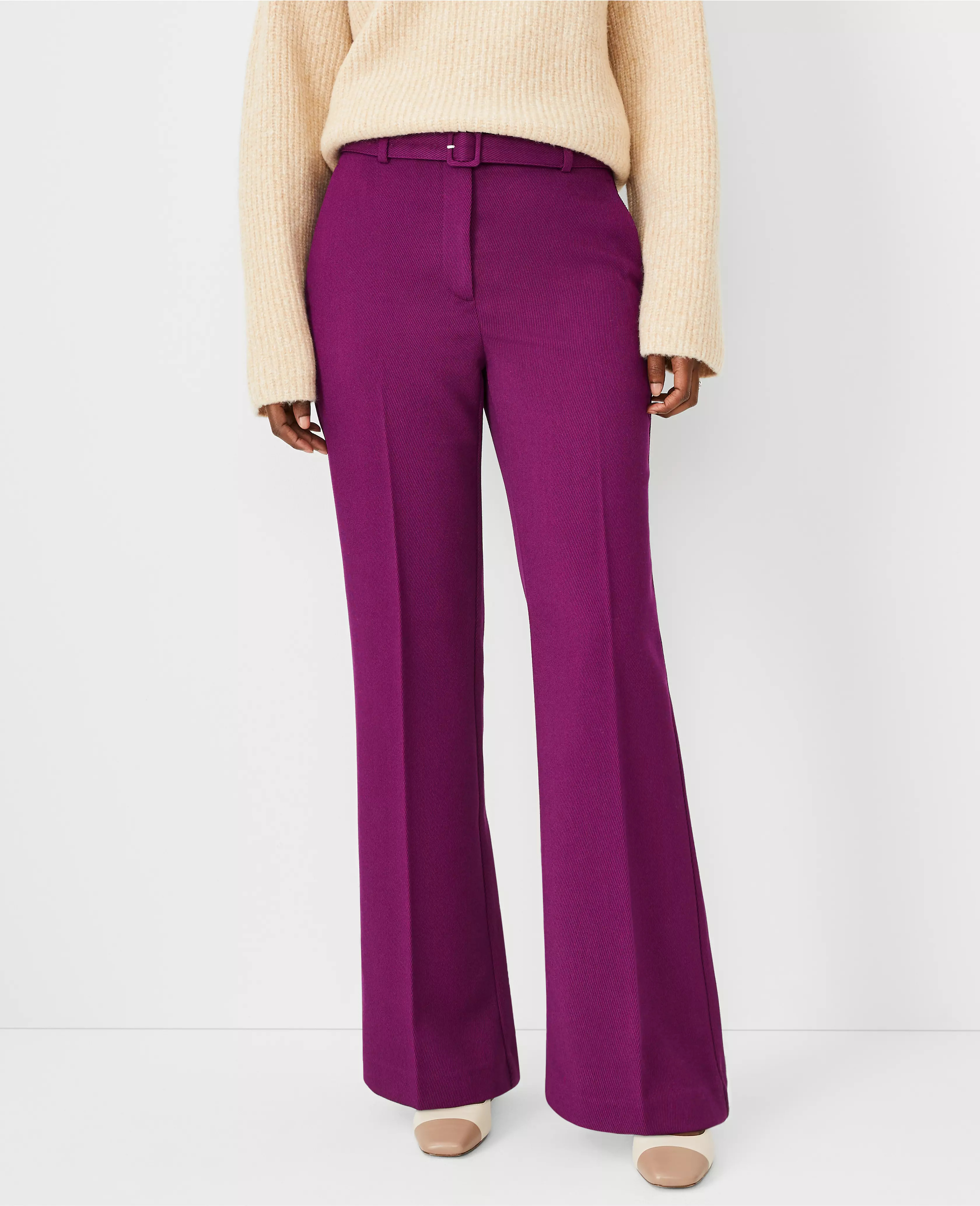 The Belted Boot Pant in Stretch Twill | Ann Taylor (US)