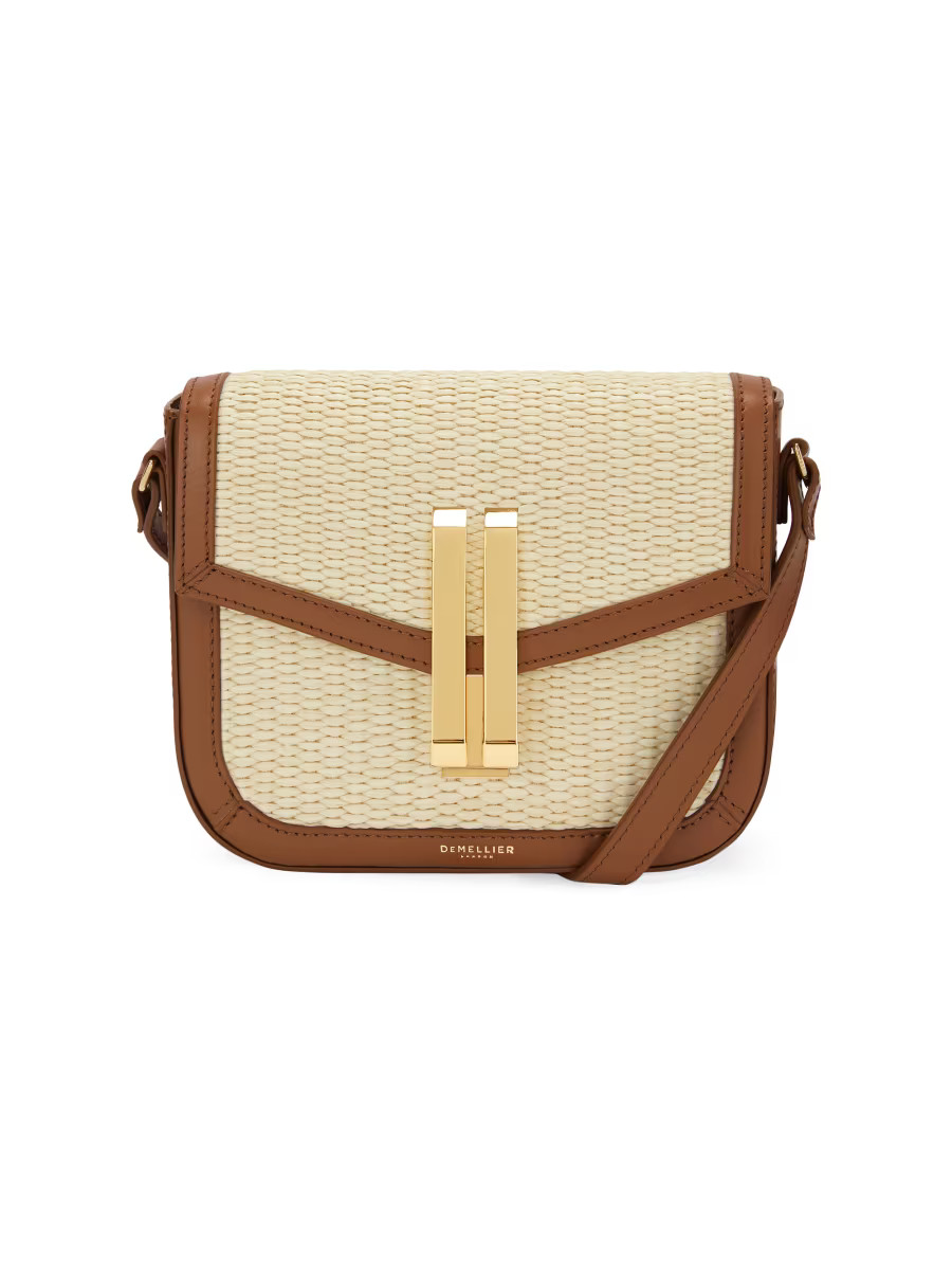 The Vancouver Raffia & Leather Crossbody Bag | Saks Fifth Avenue