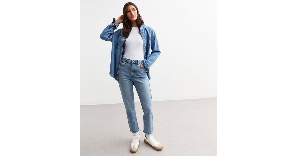 Blue Hannah Straight Leg Jeans
						
						Add to Saved Items
						Remove from Saved Items | New Look (UK)