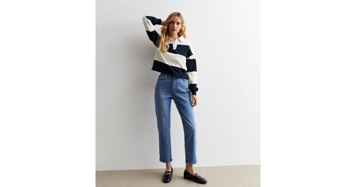 Blue Hannah Straight Leg Jeans
						
						Add to Saved Items
						Remove from Saved Items | New Look (UK)