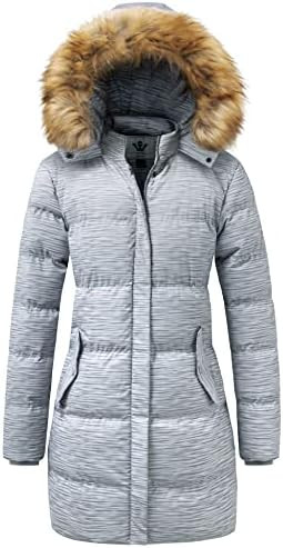 WenVen Women's Winter Thicken Puffer Coat Warm Jacket with Faux Fur Removable Hood | Amazon (US)