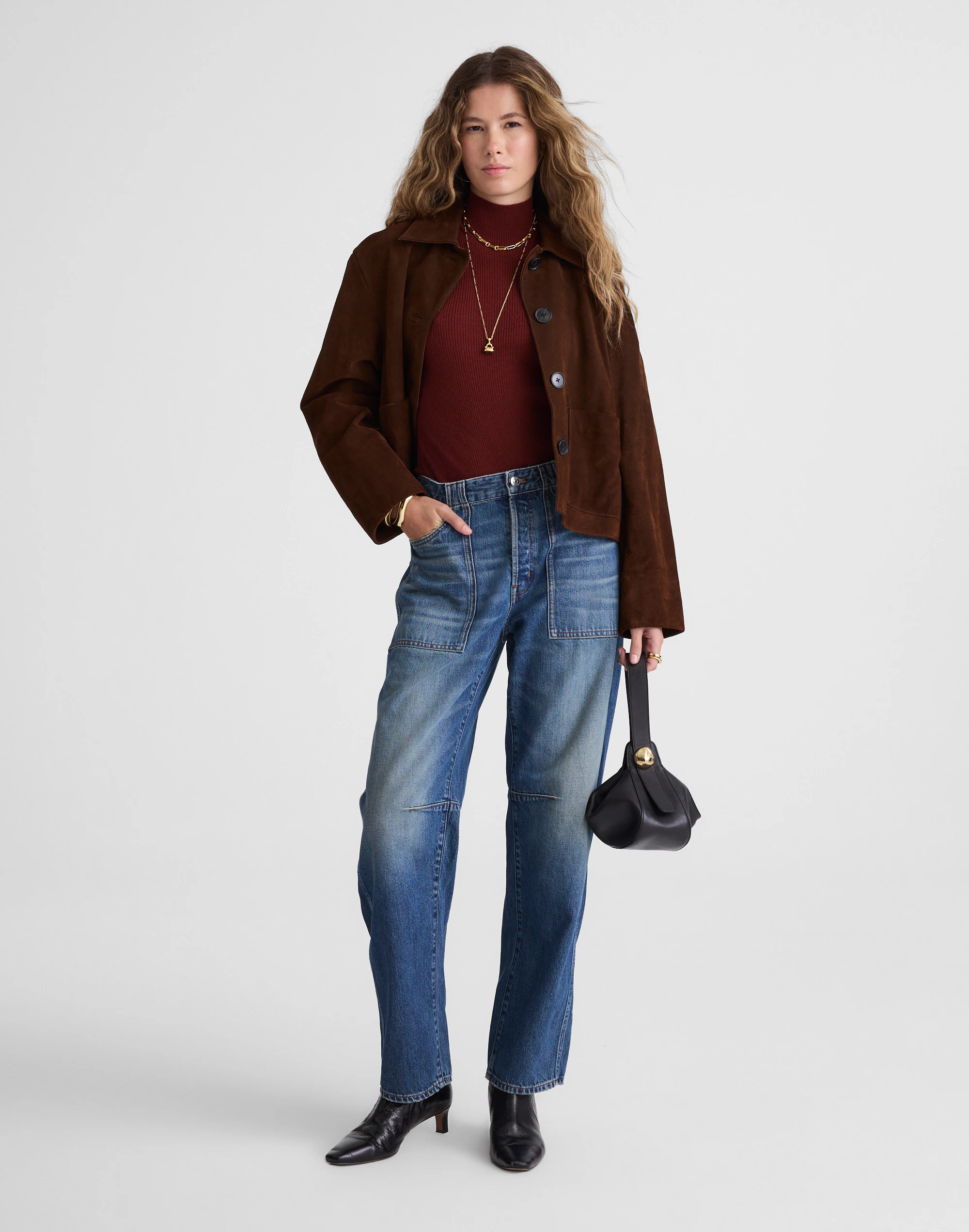 The Darted Utility Barrel-Leg Jean | Madewell