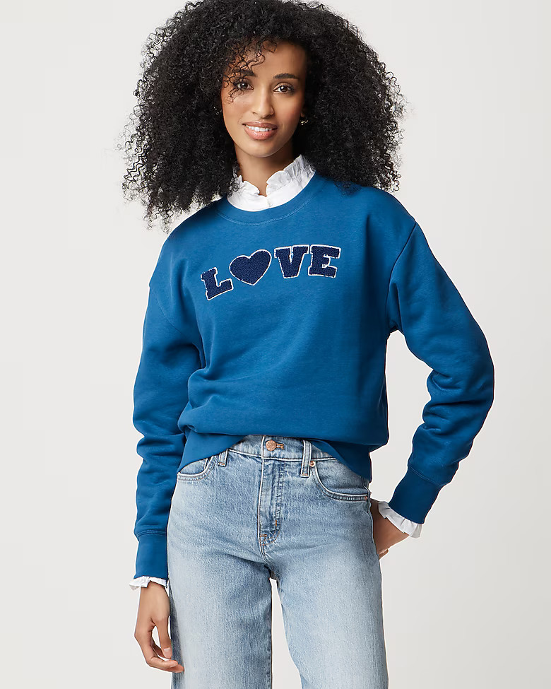 "Love" graphic sweatshirt | J.Crew Factory