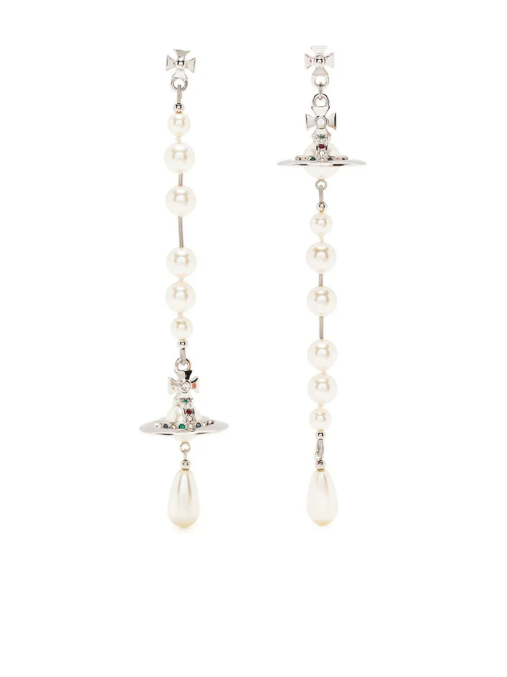 Vivienne Westwood Broken pearl earrings - White | Farfetch Global