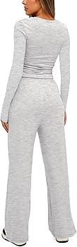 Darong Women's 2 Piece Sets Fall Outfits Long Sleeve Wide Leg Tracksuits Casual Lounge Set Matchi... | Amazon (US)