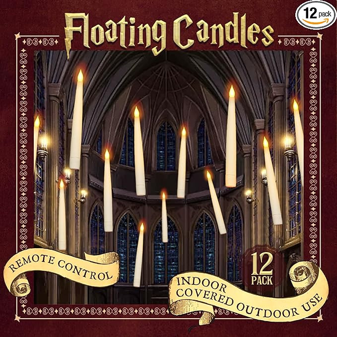 ORIENTAL CHERRY Halloween Decorations - Floating LED Candles with Remote Control -12Pcs Magic Wit... | Amazon (US)