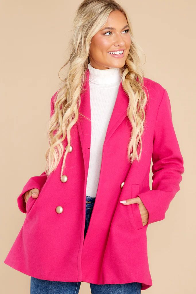 Fit For A Queen Pink Coat | Red Dress 