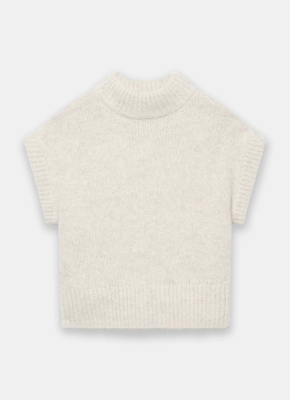 Neutral Wool Blend Sleeveless Knit Top | Mint Velvet