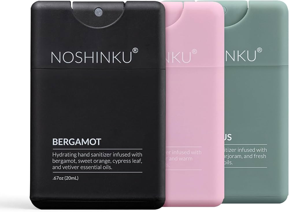 Noshinku - Refillable Hand Sanitizer Discovery 3-Pack, Travel Size Spray with Hydrating Botanical... | Amazon (US)
