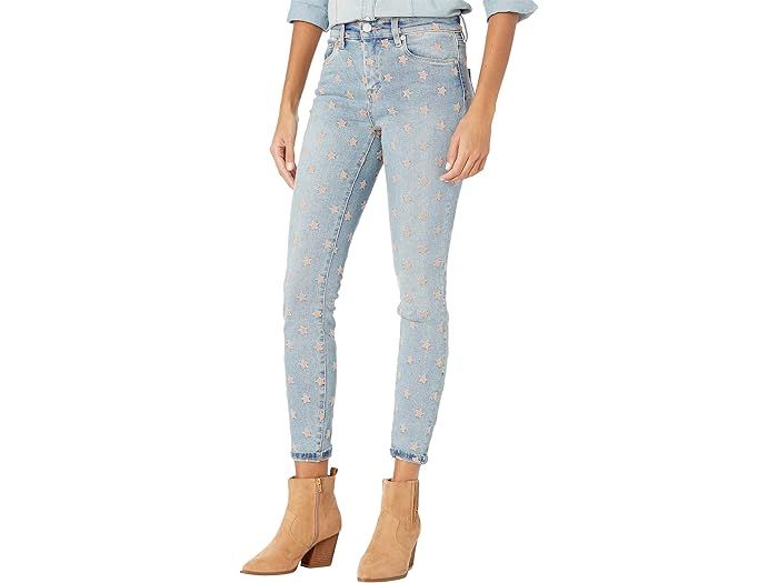 The Bond Mid-Rise Star Embroidered Denim Skinny Jeans in Ever After | Zappos