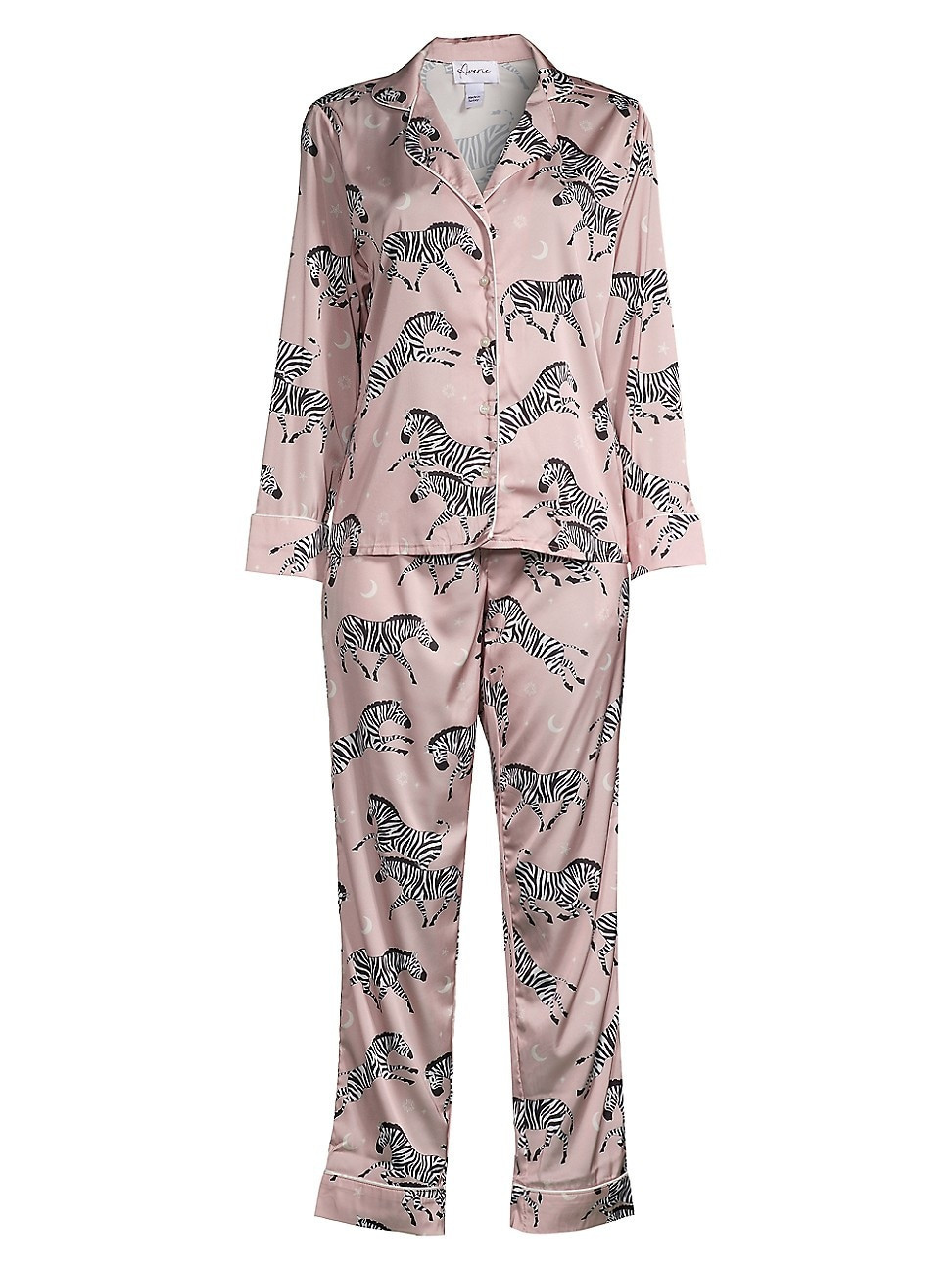 Women's Two-Piece Zebra Print Pajama Set - Rose Pink - Size Medium | Saks Fifth Avenue