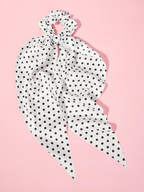 Polka Dot Pattern Scarf Scrunchies | SHEIN