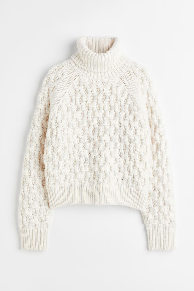 Cable-knit Turtleneck Sweater | H&M (US + CA)