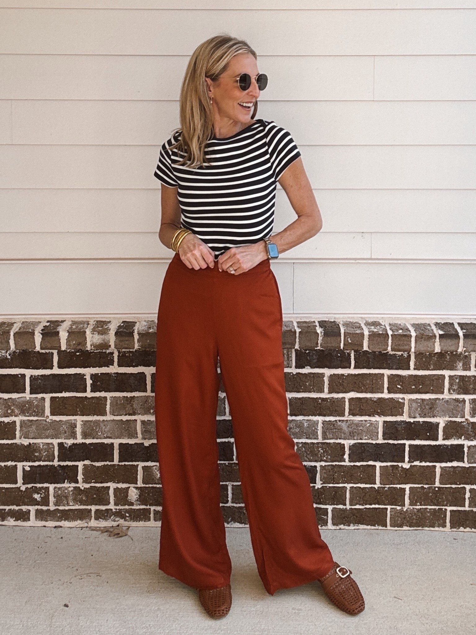 You will love that these playa pull on comfy pants can be dressed up with a cute top or just a simple tee. This one is on sale today for $8. Paired with the cutest @target flats   

#LTKgrwm #LTKootd #LTKmomlife