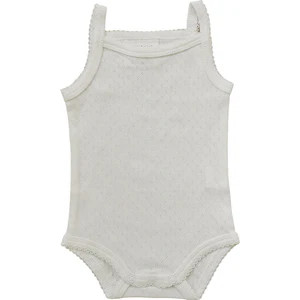 White Pointelle Tank Bodysuit | Mebie Baby
