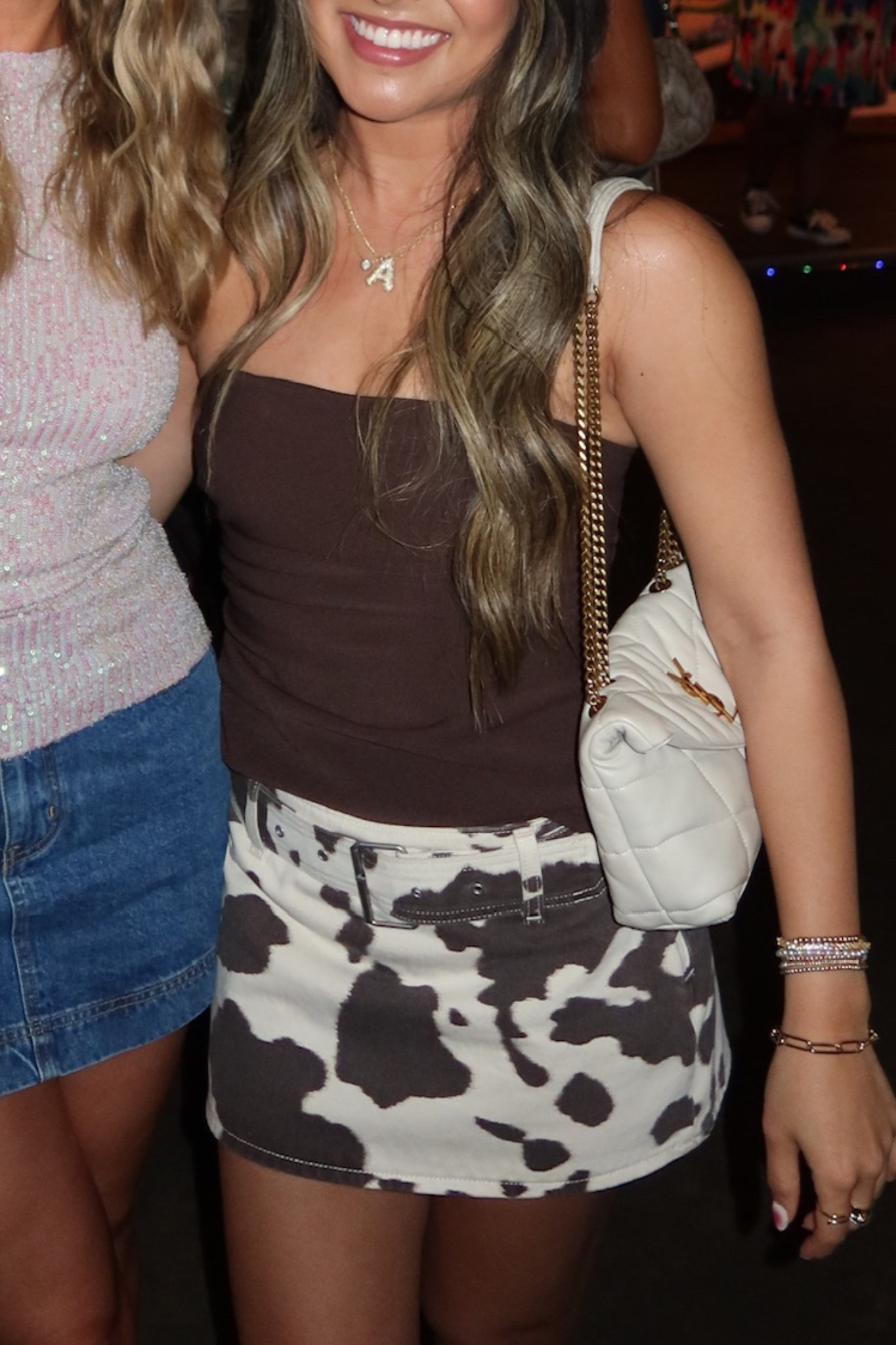 abercrombie spring cow print skirt size 25 & brown top size small but would’ve sized down for a tighter fit! 

#LTKFindsUnder100