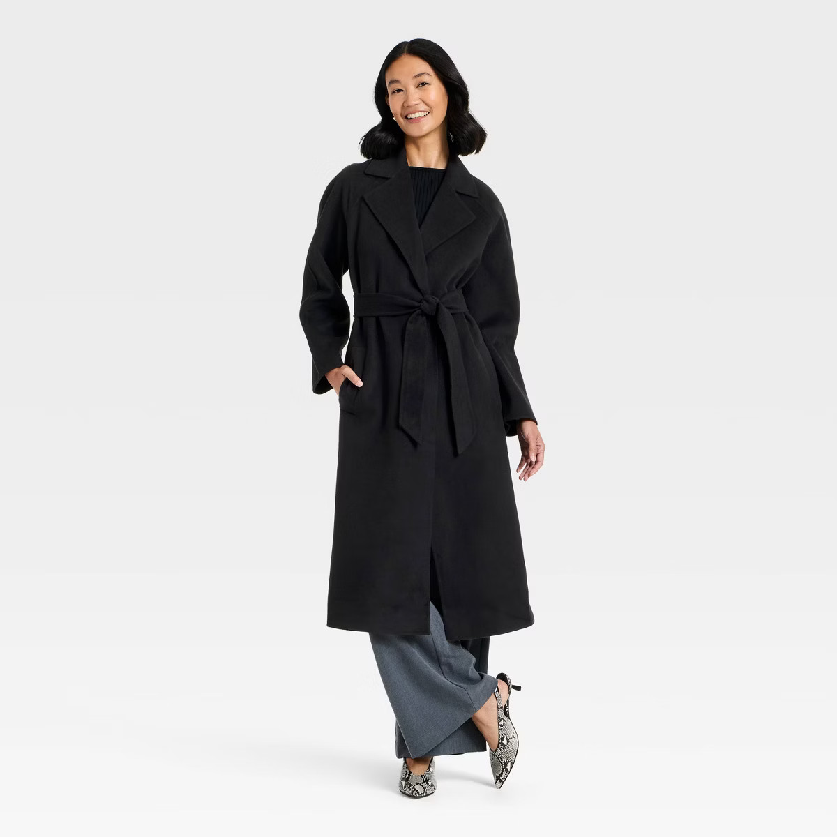 Women's Double Faced Wrap Coat - A New Day™ | Target