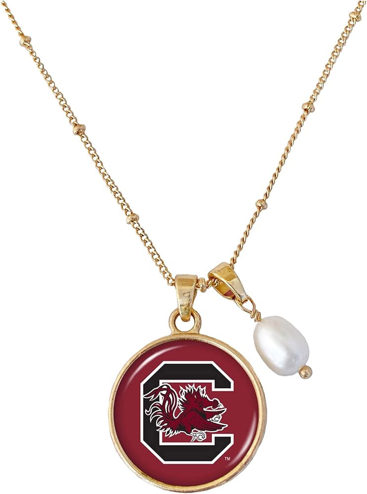 South Carolina Gamecocks Diana Gold and Pearl Saturn Style Necklace Jewelry Gift USC | Amazon (US)