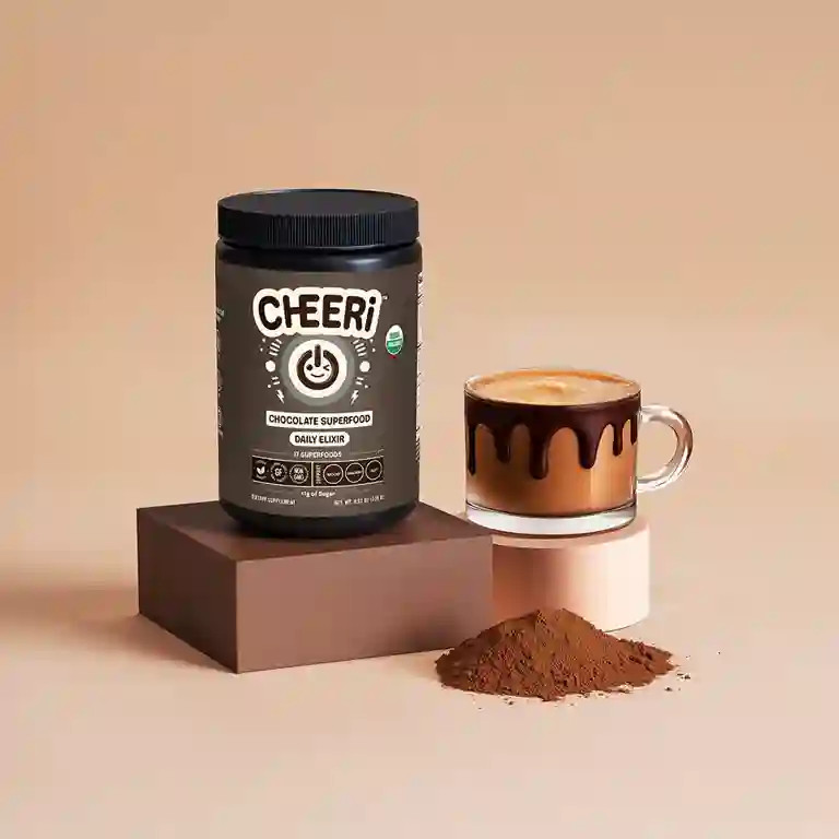 Cheerific Dark Chocolate Superfood Powder - 17 Organic Superfoods + Prebiotic & Probiotics +More-... | Walmart (US)