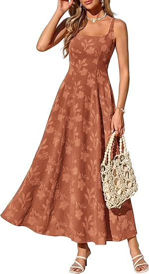 PRETTYGARDEN Womens Summer Dresses 2026 Casual Sleeveless Square Neck Formal Wedding Guest Beach ... | Amazon (US)