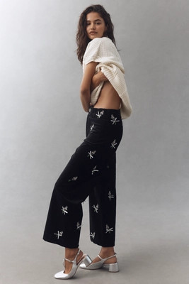 The Colette 3D Bouquets Crop Pants by Maeve | Anthropologie (US)