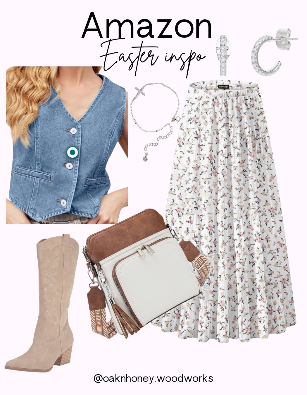 Easter look 

Easter, Jean vest, Easter looks, cross bracelet, diamond earrings, boots, Easter dress

#LTKSeasonal #LTKStyleTip #LTKFindsUnder50