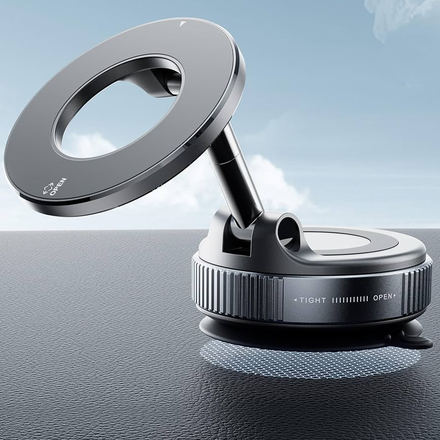 2026 Upgraded Suction Cup Phone Mount Nano Gel 360° Vacuum Magnetic Car Phone Holders for Your C... | Amazon (US)