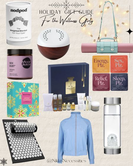 Gift guide 
For the wellness girly 
Wellness lover 
Gift ideas 
Gift guides 
Wolf and badger 
Saks fifth avenue 
Neiman 
Amazon finds 
Amazon gifts 
Pressure matt 
Supplements 
Mineral water bottle 

#LTKSeasonal #LTKHoliday #LTKGiftGuide
