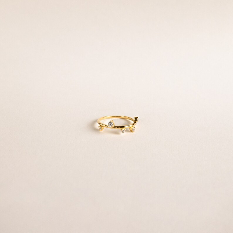 HAILEY Space Diamond Ring by Caitlyn Minimalist • Eternity Ring • Simple Promise Ring • Min... | Etsy (US)