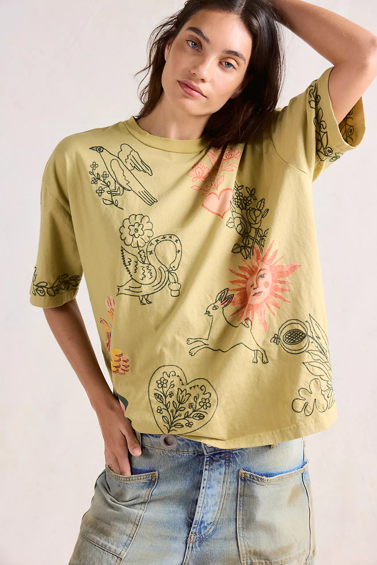 Denim And Bone Telling Tales Tee | Free People (Global - UK&FR Excluded)