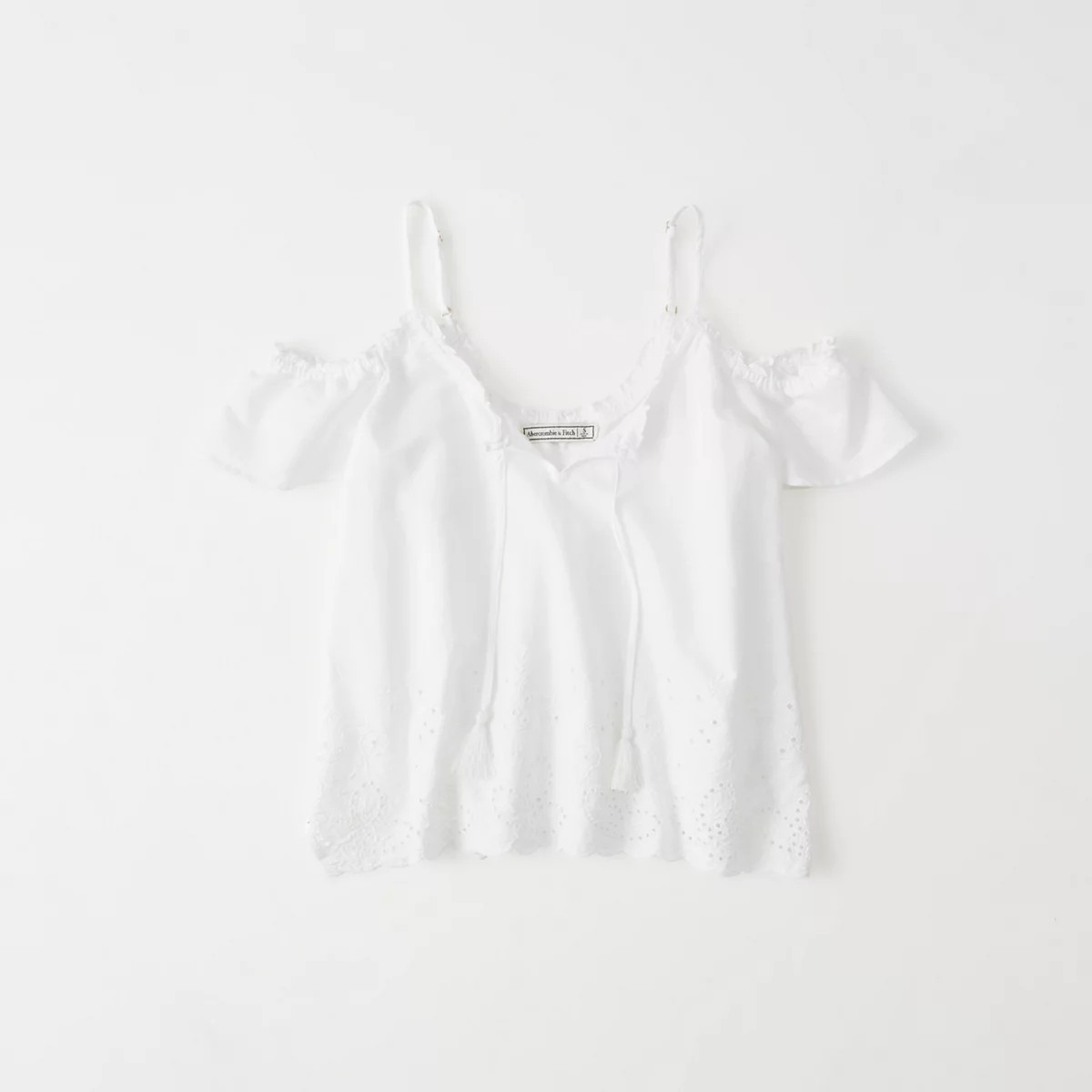 Eyelet Cold-Shoulder Top | Abercrombie & Fitch US & UK