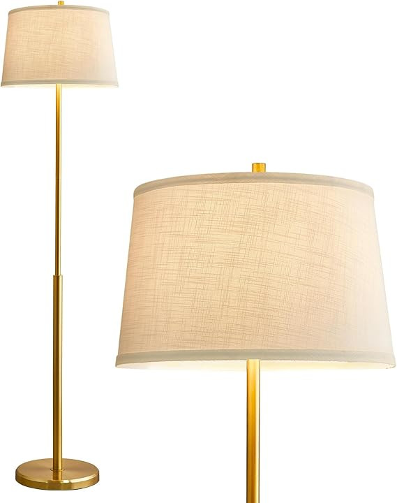 Oneach 61.75" Modern Floor Lamp for Living Room Tall Lamp for Bedroom Gold Floor Lamp with Rotary... | Amazon (US)