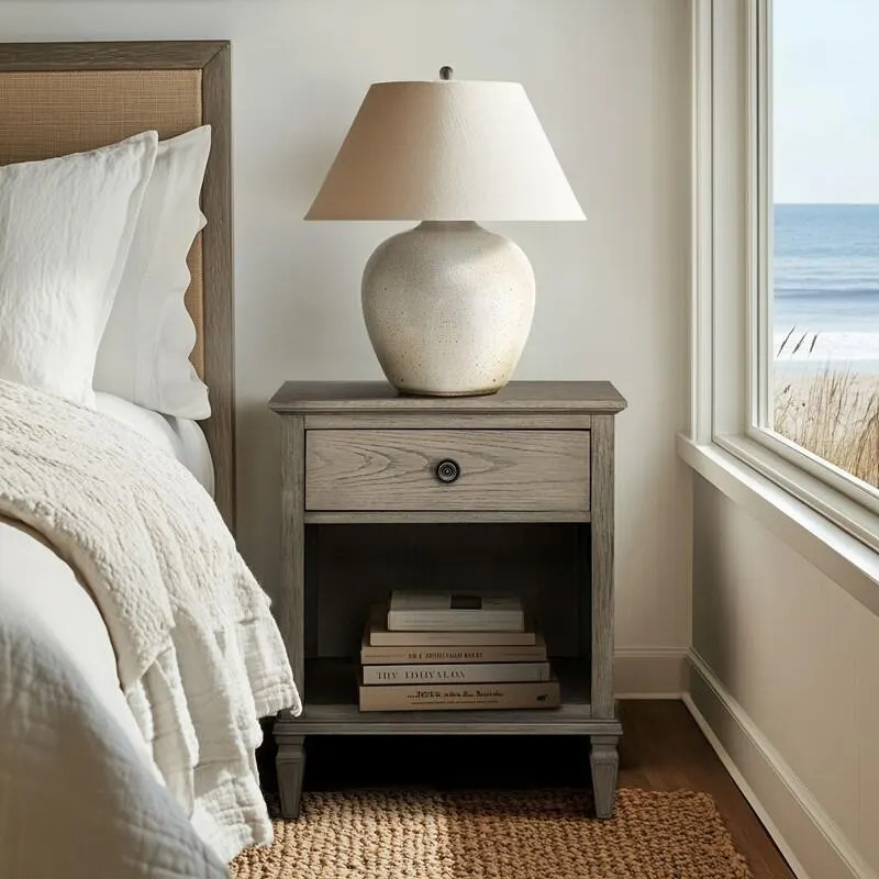 Madison Park Signature Victoria 24" 1 Drawer Nightstand, Reclaimed Gray | Ashley