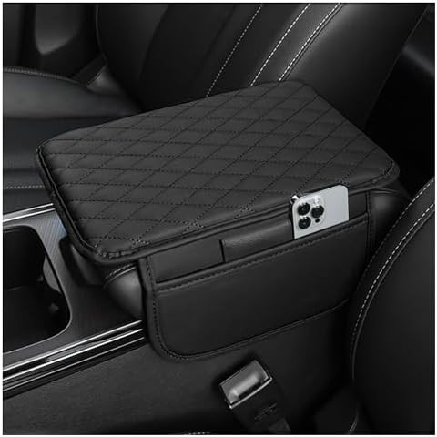 Upgraded Car Center Console Cover,Microfiber Leather Car Armrest Cover Cushion with 2 Storage Bag... | Amazon (US)
