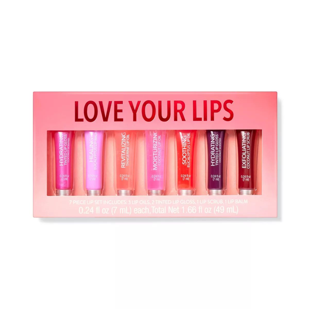 Love Your Lips Juicy Tube Lip Gloss Gift Set - 1.66 fl oz/7ct | Target