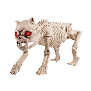 20 in Animated LED Halloween Skeleton Dog | The Home Depot