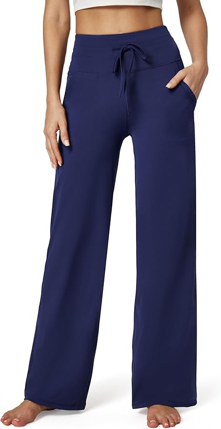 IUGA Wide Leg Yoga Pants for Women Sweatpants with Pockets Yoga Pants Flare Lounge Pants Loose Hi... | Amazon (US)