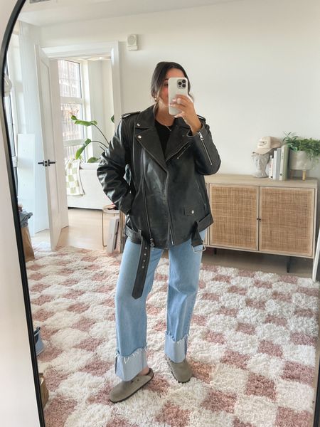 If you’re looking to invest in a high quality leather jacket - this is the one you want! From Madewell, 20% off today. Soo thick & cozy, and will hold up for YEARS to come. Love how it adds a street style vibe to any outfit 🫶🏽 True to size, wearing an M 

#LTKxMadewell #LTKGiftGuide #LTKSeasonal