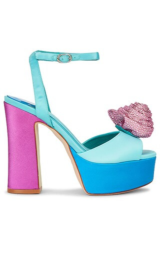 Freesia Sandal in Blue Lilac Satin | Revolve Clothing (Global)