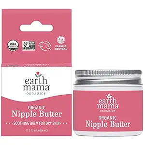 Organic Nipple Butter Breastfeeding Cream by Earth Mama | Lanolin-free, Postpartum Essentials Saf... | Amazon (US)