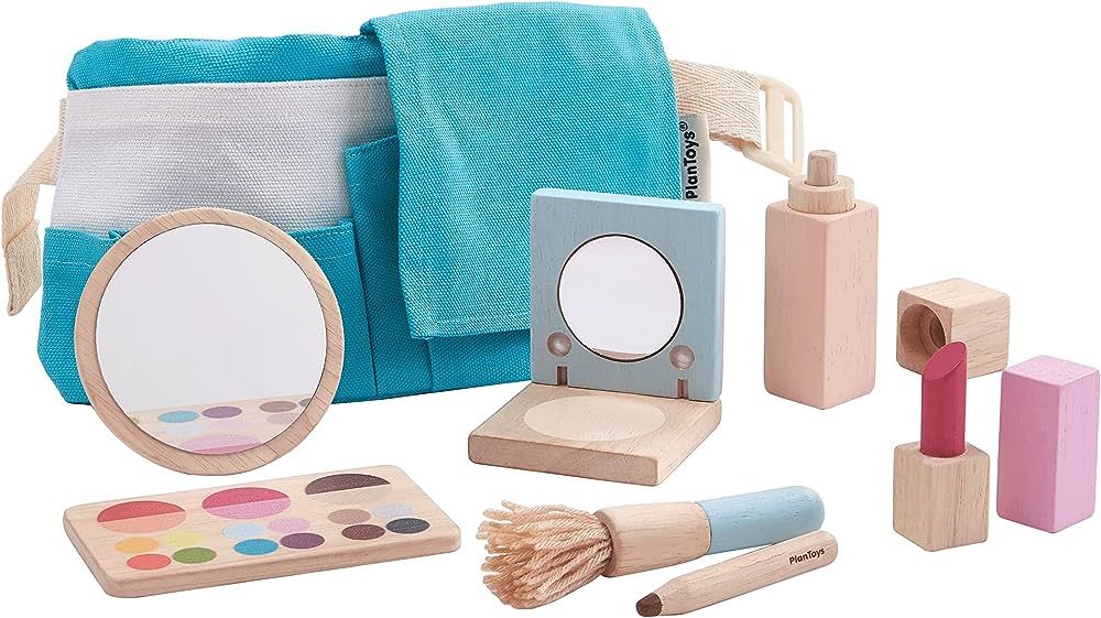 PlanToys Make Up Set for Kids - Sustainably Made from Rubberwood Featuring Organic-Pigment Colori... | Amazon (US)