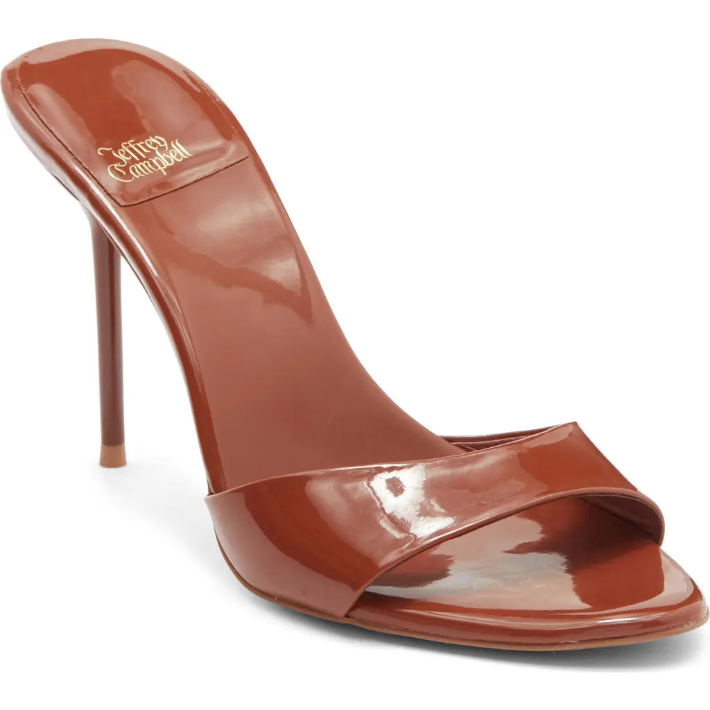 Jeffrey Campbell Ce-Soire Slide Sandal in Caramel Patent at Nordstrom, Size 10 | Nordstrom