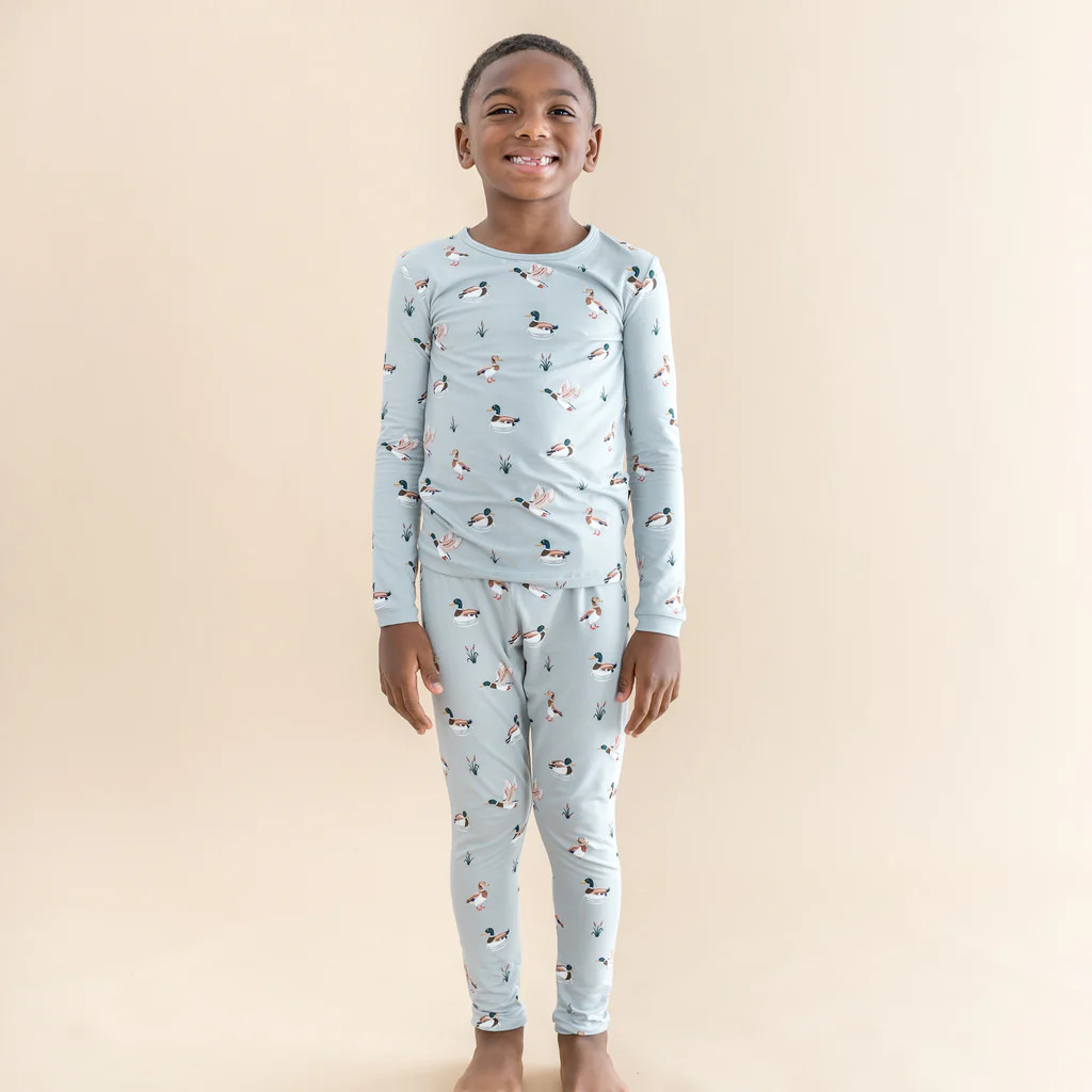 Long Sleeve Pajamas in Mallard Duck | Kyte Baby