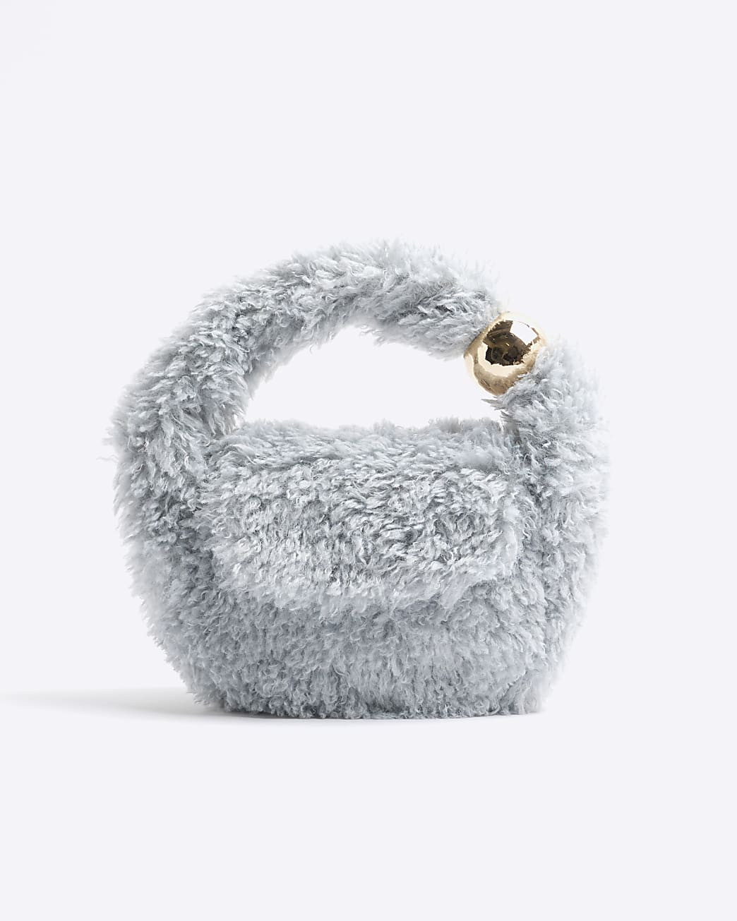 Blue Sphere Borg Top Handle Bag | River Island (UK & IE)