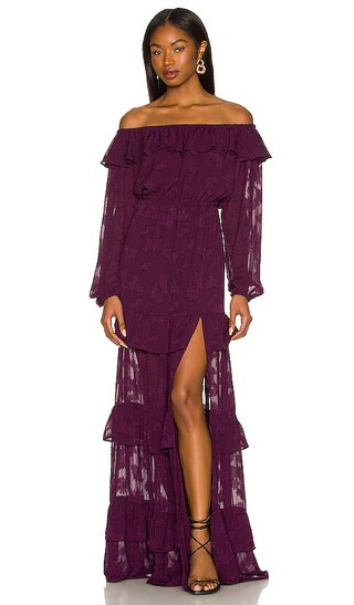 Sienna Maxi Dress in Berry Red | Revolve Clothing (Global)